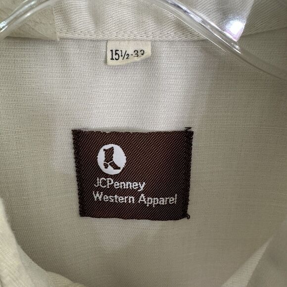 Men's Vintage J.C. Penney Embroidered Western Shirt Size 15.5 Snap - Picture 5 of 6